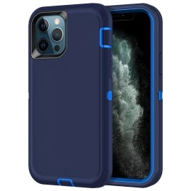 I-Honva For Iphone 11 Pro Case Shockproof Dustdrop Proof 3-Layer Full Body Protection Without Screen Protector] Rugged Heavy Duty Durable Cover Case For Apple Iphone 11 Pro 58 Inch,Navy Blue