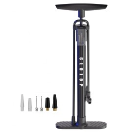 Clolop Portable Bike Pump, Bicycle Floor Pump Stand Pump Ball Pump With Presta & Schrader Valves For Bike Tyre, Sports Ball Balloons Swimming Rings Etc (Classic)