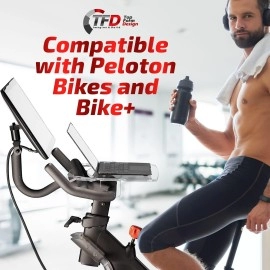 TFD The Tray3D | Compatible with Peloton Bikes & Bike+ (Both Models), Made in The USA, Laptop & Desk Tray Holder | Designed with Premium Grade Acrylic Materials - The Ultimate Peloton Accessories