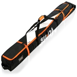 Premium Padded Ski Bag For Air Travel - Single Ski Carry Bags For Cross Country, Downhill, Ski Clothes, Snow Gear, Poles And Accessories For Ski Carrier Travel Luggage Bag - For Men And Women