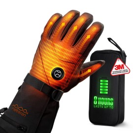 Neberon Heated Gloves For Men Women, Rechargeable Battery Electric Heating Gloves, 8H Lasting Warmth Winter Gloves With Palm2Tip Technology, Perfect For Skiing Snowboarding Motorcycle Cycling