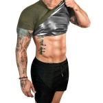 Fuxert Sauna Shirt For Men Sweat Sauna Suit For Gym Exercise Compression Shirt Workout Shapewear (Gn 3Xl)