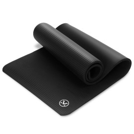 Alinco Amv115 Training Mat, 0.6 Inch (15 Mm) Thick, With Band, Pilates, Stretch, Yoga Mat, Exercise Mat, Performance Mat, Black