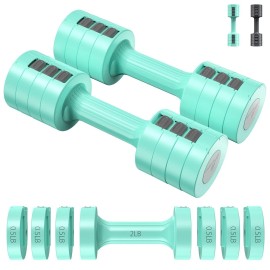 Adjustable Dumbbells Hand Weights Set: Sportneer 1 Pair 2 4 6 8 10Lb (2-5Lb Each) Fast Adjust Dumbbell Weight 6 In 1 Free Weights Barbells For Women Men Home Gym Workout Exercise Strength Training