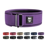 Gymreapers Quick Locking Weightlifting Belt For Bodybuilding, Powerlifting, Cross Training - 4 Inch Neoprene With Metal Buckle - Adjustable Olympic Lifting Back Support (X-Large, Purple)