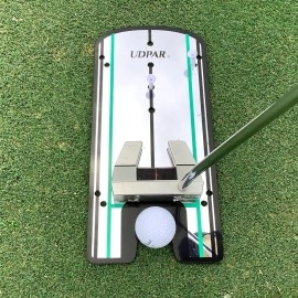 Udparsco Golf Training Aid Putting Mirror, Golf Training Equipment, Portable Golf Alignment Stick, Putting Practice Size 12 X 6 Inches