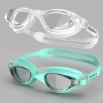 Zabert 2 Pack Swim Goggles Adult Women Men Youth,Swimming Goggles For Pool Outdoor Water Swimming Clear Green Mintgreen