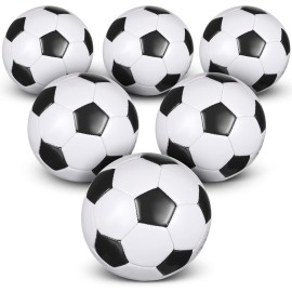 Deekin 6 Pcs Soccer Ball With Pump Official Size 3 Size 4 Size 5 Size Outside Sport Soccer Ball Machine Stitched Ball For Game Training Practice (Ordinary Style, Size 3)