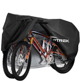 Toptrek Bike Cover, Enlarged Bike Cover For 2 Bikes, 210T Bike Covers For Outside Storage, Outdoor Waterproof Bicycle Cover, Anti Uv Rain Bike Covers With Storage Bag For Mountain Bikeroade-Bike