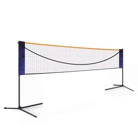 TOOL1SHOoo Portable Badminton Net Height Adjustable Training Equipment for Outdoor 6.1m Pro Standard Badminton Net Set Portable Double court Volleyball Tenni