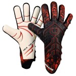 Renegade Gk Apex Rampage 20 Professional Strapless Goalie Gloves 4Mm Ext Contact Grip Black Red Soccer Goalkeeper Gloves (Size 12, Adult, Evo Negative Cut, Level 55)