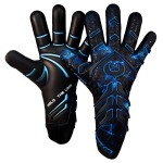 Renegade Gk Apex Orion 20 Professional Strapless Goalie Gloves 4Mm Ext Contact Grip Black Blue Soccer Goal Keeper Gloves (Size 11, Mens, Womens, Neg Cut, Level 55)