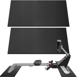 Crostice Rowing Machine Mat Compatible With Peloton Rower, Double Mats Compatible With Concept 2 Rowing Machine, Compatible With Hydrow Rower, Compatible With Nordictrack Smart Rower, And More