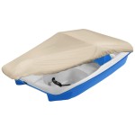 Icover Pedal Boat Cover, Fits 3 Or 5 Person Paddle Boat Water Proof Heavy Duty Boat Cover, Sand