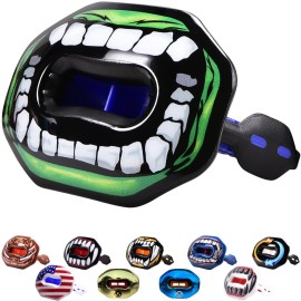 Oral Mart Football Mouth Guard (Green Monster) - Lip Guard Mouthpiece - Football Mouthguard Pacifier Protector