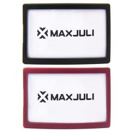 Maxjuli Ski Goggles Pass Holder 2 Pack (Black+Rose Pink-)