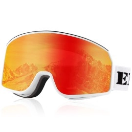 Elimoons Ski Goggles, Interchangeable Lens Snowboard Goggles, Anti Fog And Uv Protection Snow Goggles With Adjustable Strap, Snowboarding Goggles Skiing Goggles Perfect For Men, Women, Adults, Youth