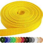 Teceum 1 Inch Webbing - Honey Yellow - 10 Yards - 1 Webbing For Climbing Outdoors Indoors Crafting Diy Nw