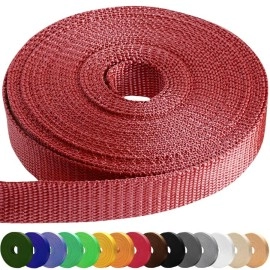 Teceum 1 Inch Webbing - Dusty Rose - 25 Yards - 1A Webbing For Climbing Outdoors Indoors Crafting Diy Nw