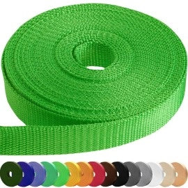 Teceum 1 Inch Webbing - Grass Green - 10 Yards - 1 Webbing For Climbing Outdoors Indoors Crafting Diy Nw