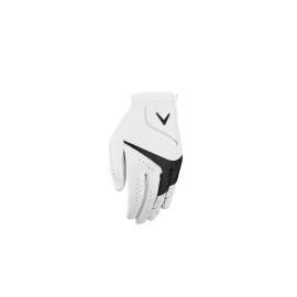 Callaway Golf Weather Spann Premium Synthetic Golf Glove (White, 2-Pack, Standard, Large, Worn On Left Hand)