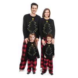 Awoscut Christmas Family Pajamas Holiday Christma Pajama Family Matching Pjs Set Cute Sleepwear Elk Xmas Jammies(543, Kids, 10 Years)