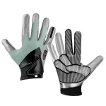 Grip Boost Peace, Shaka, And Hook Em Football Gloves Pro Elite - Adult Sizes (Chrome-Black, X-Large)