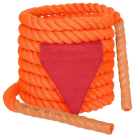 X Xben Tug Of War Rope With Flag For Kids, Teens And Adults, Soft Cotton Rope Games For Team Building Activities, Family Reunion, Birthday Party-60Ft