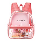 Fomaris Cute Pink Clear Backpack Stadium Approved 12X12X6 Small Mini Clear Plastic Backpack