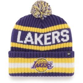 '47 NBA Unisex-Adult Primary Logo Bering Cuffed Knit Pom Beanie Hat (Los Angeles Lakers)