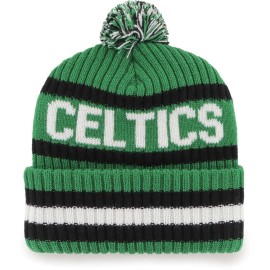 '47 NBA Unisex-Adult Primary Logo Bering Cuffed Knit Pom Beanie Hat (Boston Celtics)