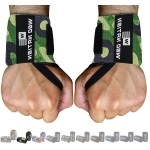 Wod Nation Wrist Wraps Weightlifting For Men Women - Weight Lifting Wrist Wrap Set Of 2 (12 Or 18) (12 Inch - Green Camo)