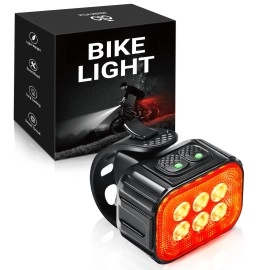 Magicycle Bike Lights for Night Riding Rechargeable, Super Bright Bicycle Headlight and Taillight Set Accessories Led Mountain Bike Lights Flashlight Front and Back (Bike Taillight)