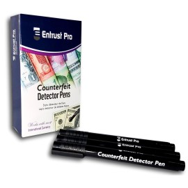Entrust Pro - Counterfeit Detector Pens (12-Pack Chisel Tip)