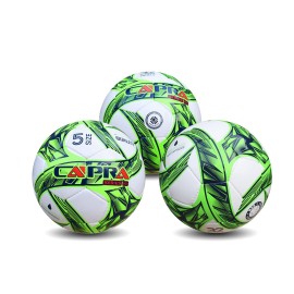 Capra Series 200 Soccer Ball Size 5 - Pack Of 3 - Premium Soccer Training Equipment Ball With Butyl Bladder - Hand Stitched And Durable Polyurethane Leather Green Ball