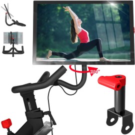 Crostice Pivot Compatible With Peloton Bike,(Upgraded Modles) Swivel Arm For Off-Bike Workout, 360A Movement Monitor Adjuster Accessories, Red Swivel Mount