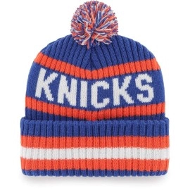 '47 NBA Unisex-Adult Primary Logo Bering Cuffed Knit Pom Beanie Hat (New York Knicks)