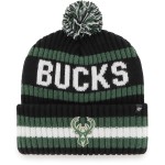 '47 NBA Unisex-Adult Primary Logo Bering Cuffed Knit Pom Beanie Hat (Milwaukee Bucks)