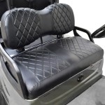 Nokins Golf Cart Yd Diamond Seat Cover For Yamaha Drivedrive 2 Original Regular Seat Cushion, No Stapler, Golf Cart Vinyl Replacement Front Seat Cover Black Stitching