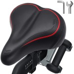 Crostice Wide Bike Seat Compatible With Peloton Bike & Bike Plus, Bike Seat Cushion For Women & Men, Upgraded Comfort Extra Oversized Big Saddle Seat Cover Pad Replacement, Accessory For Bikes