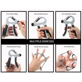 Hand grip forearm strength Hand grip strength can be adjusted between 5kg-60kg, with finger stretchers, adjustable strength, can record the amount of grip strength