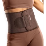 Activegear Waist Trainer For Women & Men - Skin Colored Sweat Band Waist Trimmer Belt For A Toned Look - Reinforced Trim And Hook & Loop Closure (Cocoa, Large: 9 X 46)