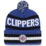 '47 NBA Unisex-Adult Primary Logo Bering Cuffed Knit Pom Beanie Hat (Los Angeles Clippers Blue)