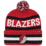 '47 NBA Unisex-Adult Primary Logo Bering Cuffed Knit Pom Beanie Hat (Portland Trail Blazers Red)