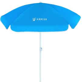 Ammsun 5Ft Seaside Beach Umbrella For Sand And Water Table - Kids Durable Umbrellas For Children Beach Camping Garden Outdoor Play Shade