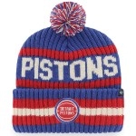 '47 NBA Unisex-Adult Primary Logo Bering Cuffed Knit Pom Beanie Hat (Detroit Pistons Blue)