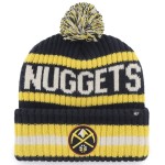 '47 NBA Unisex-Adult Primary Logo Bering Cuffed Knit Pom Beanie Hat (Denver Nuggets Navy)