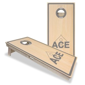 Ace Zone - Silver - Professional Cornhole Boards - No Bounce Made Of 34 Inch Baltic Birch Plywood, Includes Handles, Official Pro Tournament Style, Red Zone, Ace Pro Series