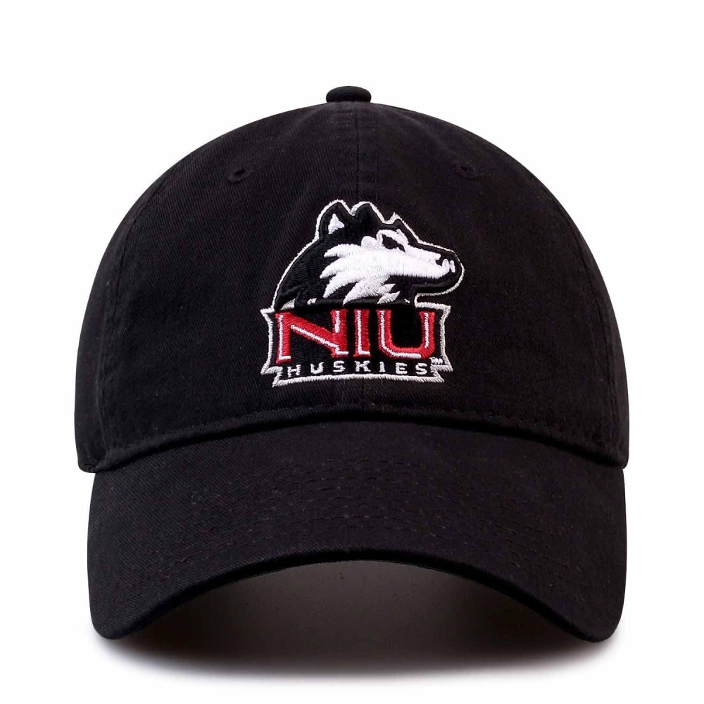 The Game Northern Illinois Huskies Hat For Men And Women - Adjustable Relaxed Fit With Embroidered Logo (Northern Illinois Huskies - Black, Adult Adjustable)