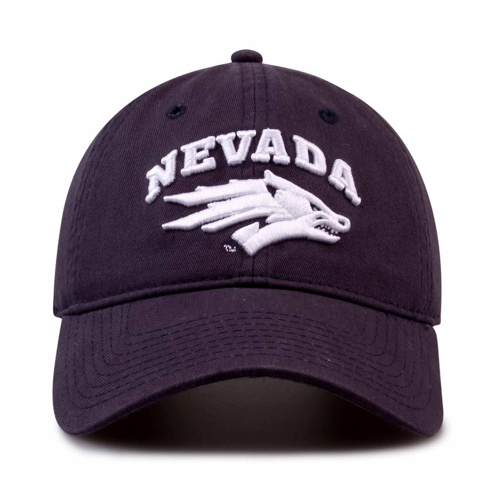 The Game Nevada Wolf Pack Hat For Men And Women - Adjustable Relaxed Fit With Embroidered Logo (Nevada Wolf Pack - Blue, Adult Adjustable)